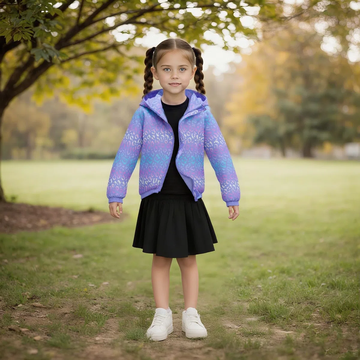 Generisch 2026 Giacca Traspirante da Bambina Antivento Leggera con Cerniera Cappotto Bambino 3-12 Anni Tutte le Stagioni, Active Wear, Lilla, 11-12Years