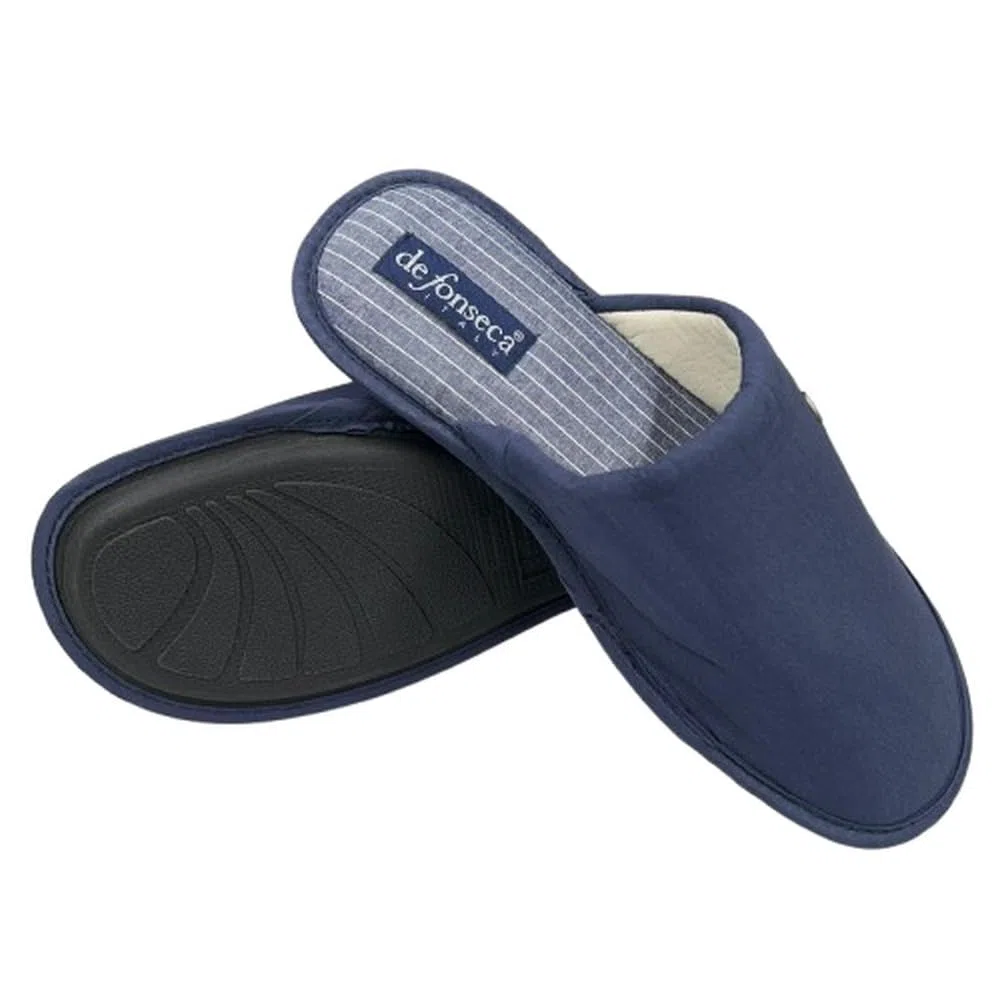 de fonseca Pantofole Uomo in Cotone, Pantofola da Camera Chiusa, Ciabatte da Casa Comode e Leggere, Stile Casual