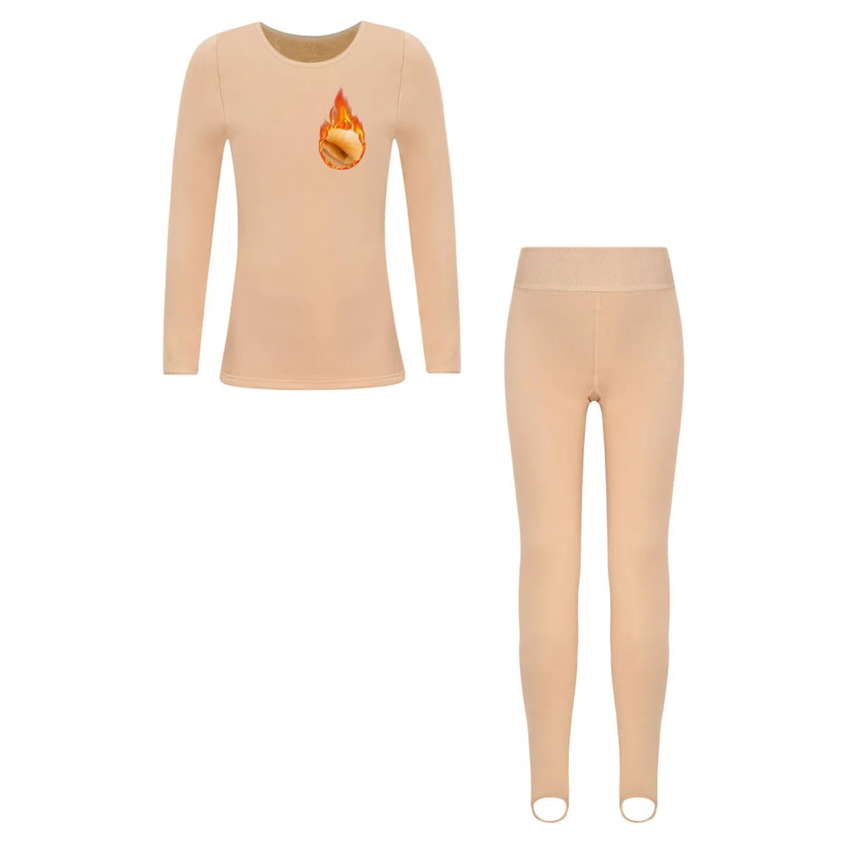 Bambino Ragazza Biancheria intima Termica Pile Set Top e Pantaloni Caldi Inverno 1-14 Anni