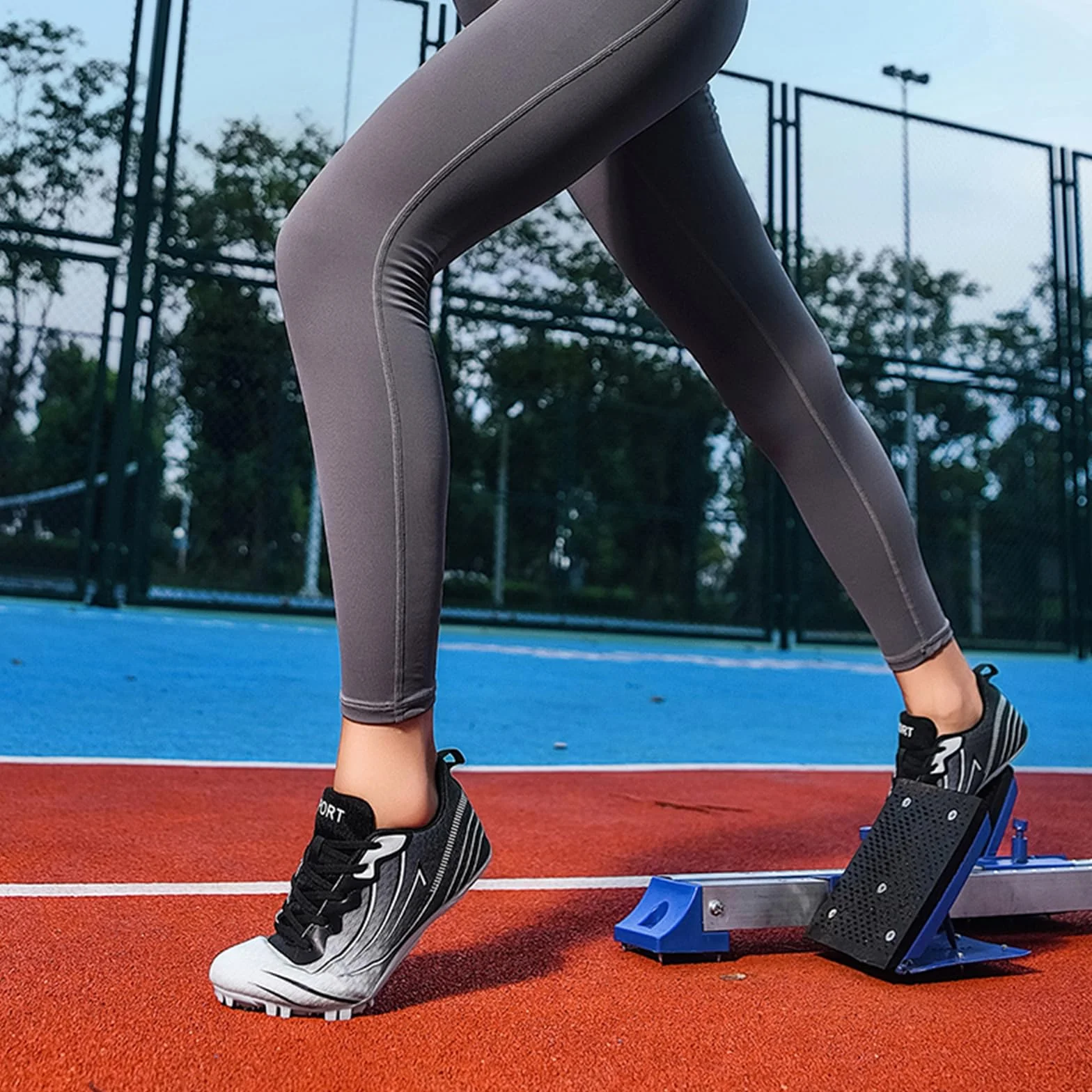 Scarpe Chiodate da Donna Scarpe da Corsa per Salto Veloce Atletica Leggera E da Pista