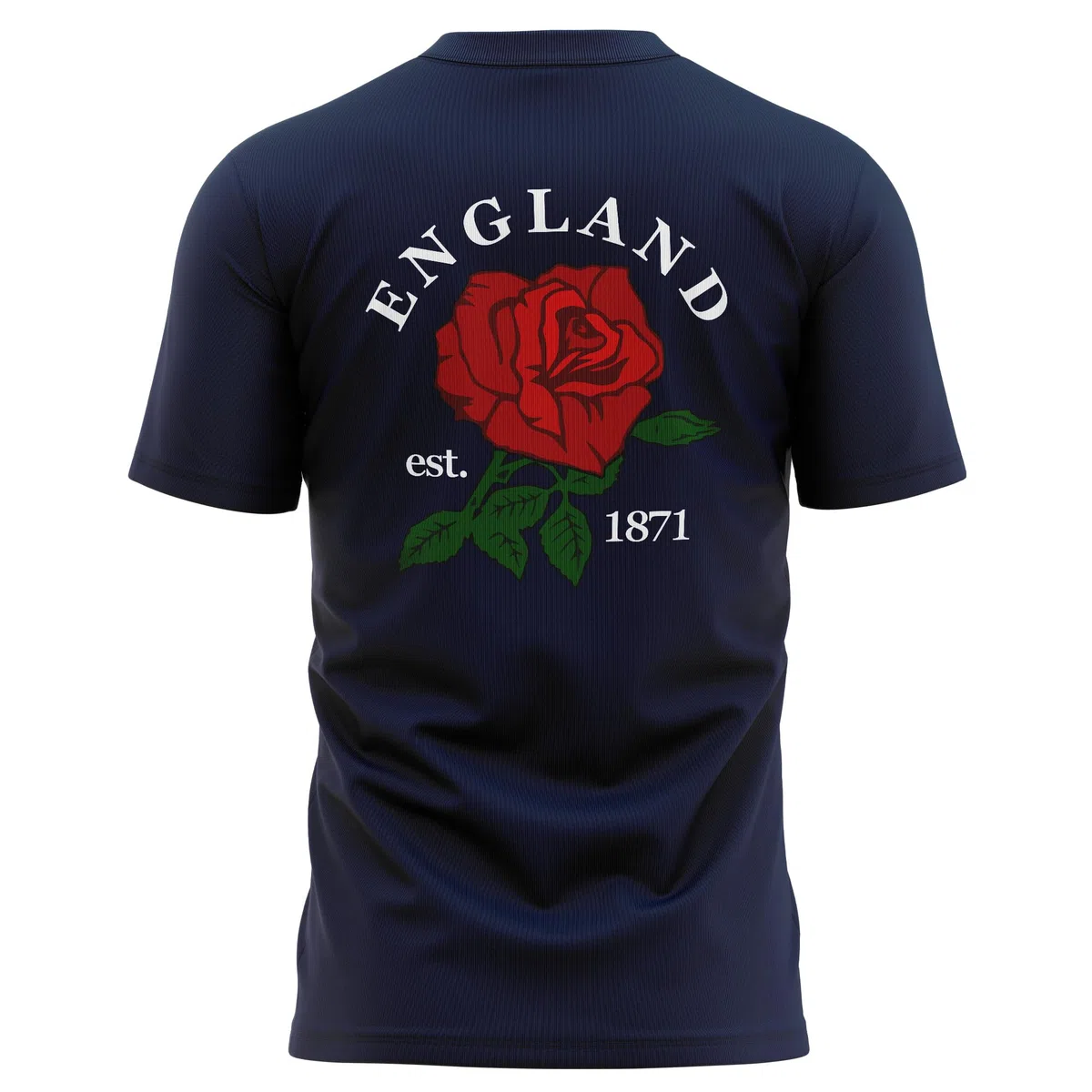 England Supporters Rugby T Shirt Mens English 1871 England Rose Badge Tee