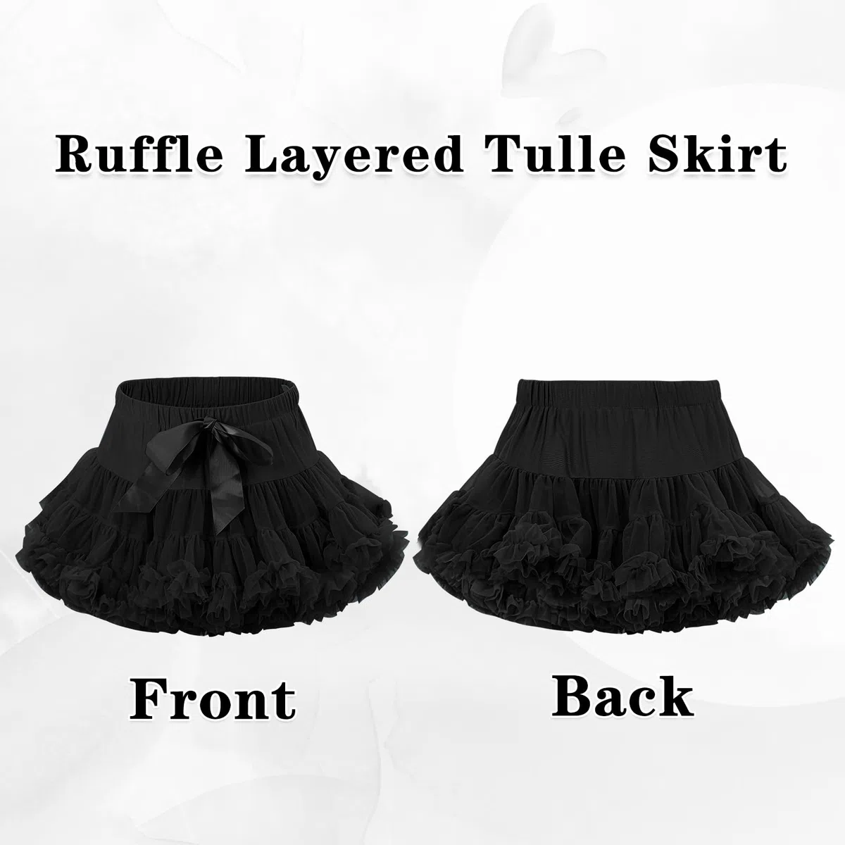LACOFIA Gonna Tulle Bambina Gonna tutù per Bambine e Ragazze a Strati con Volant Gonne da Principessa a Vita Elastica Mini Gonna Bolla per Feste Danza (0-10 Anni)