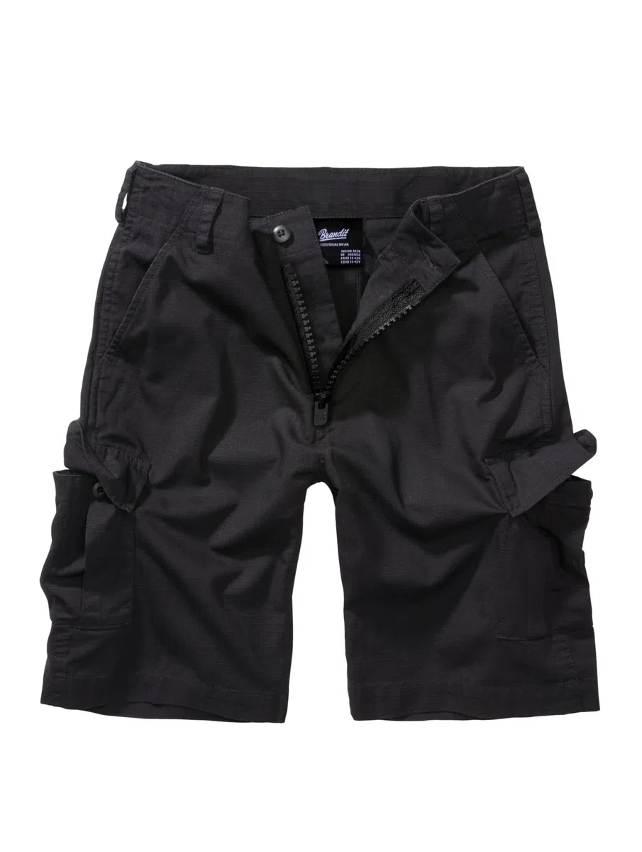 Brandit Kids' BDU Ripstop Shorts Unisex Shorts Nero