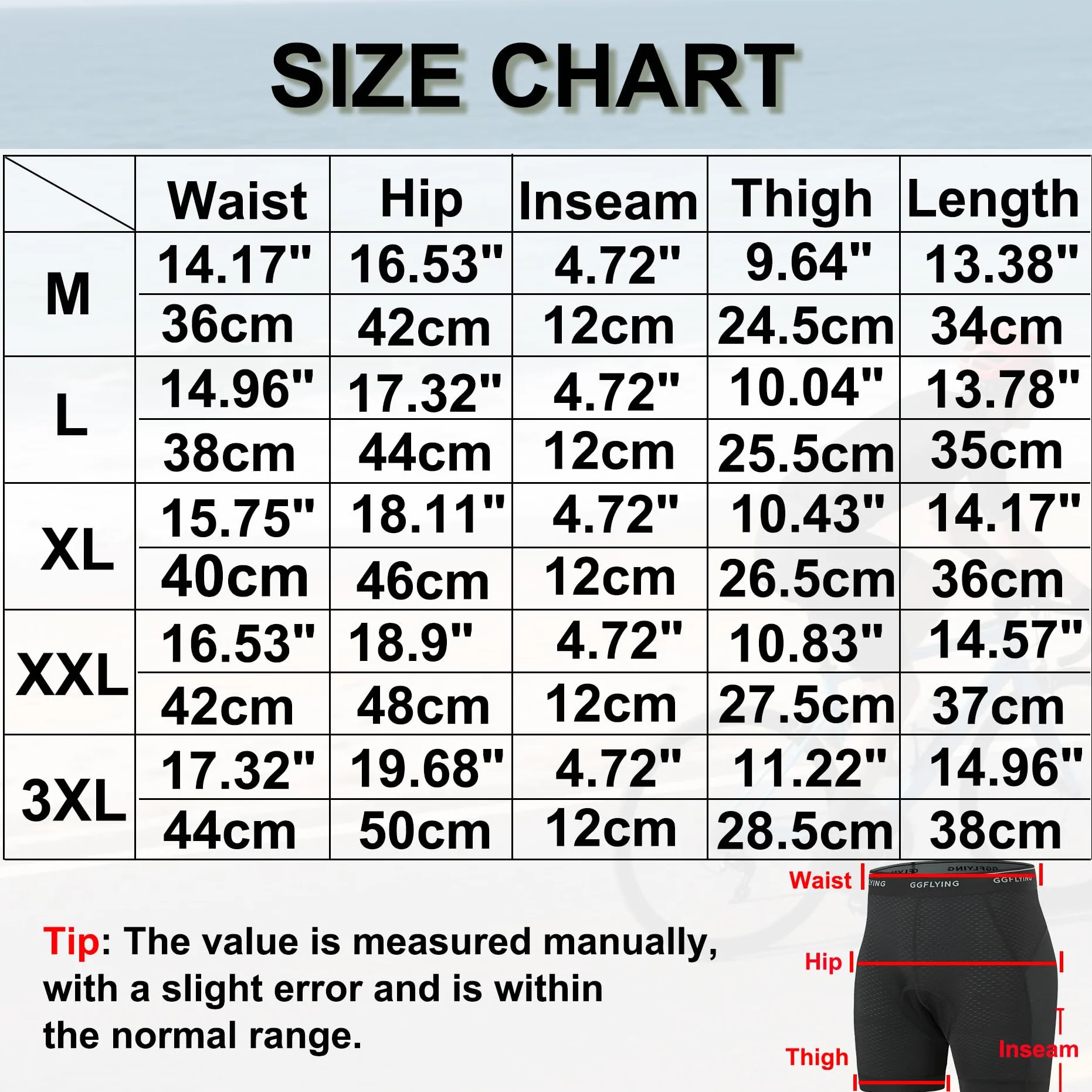 Pantaloncini Ciclismo Uomo 6D Imbottito Rapida Pantaloni MTB Bici Moto Traspirante Elevata Elasticità