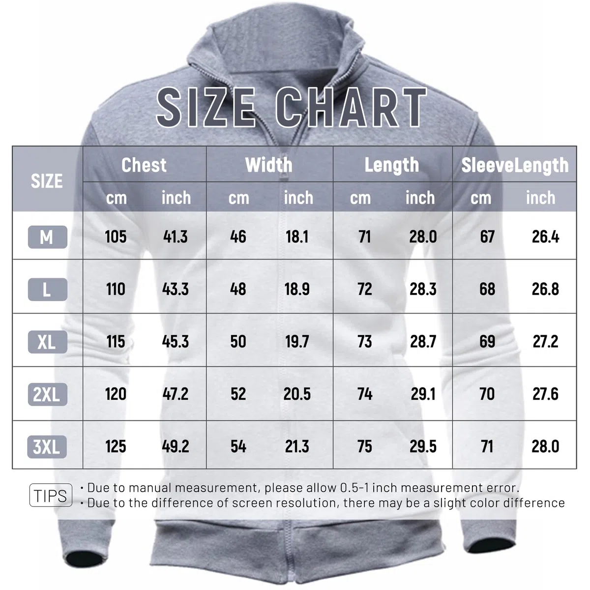 PRIVIMIX Felpa Uomo Senza Cappuccio con Cerniera Zip Invernale Hoodie Pullover M-3XL
