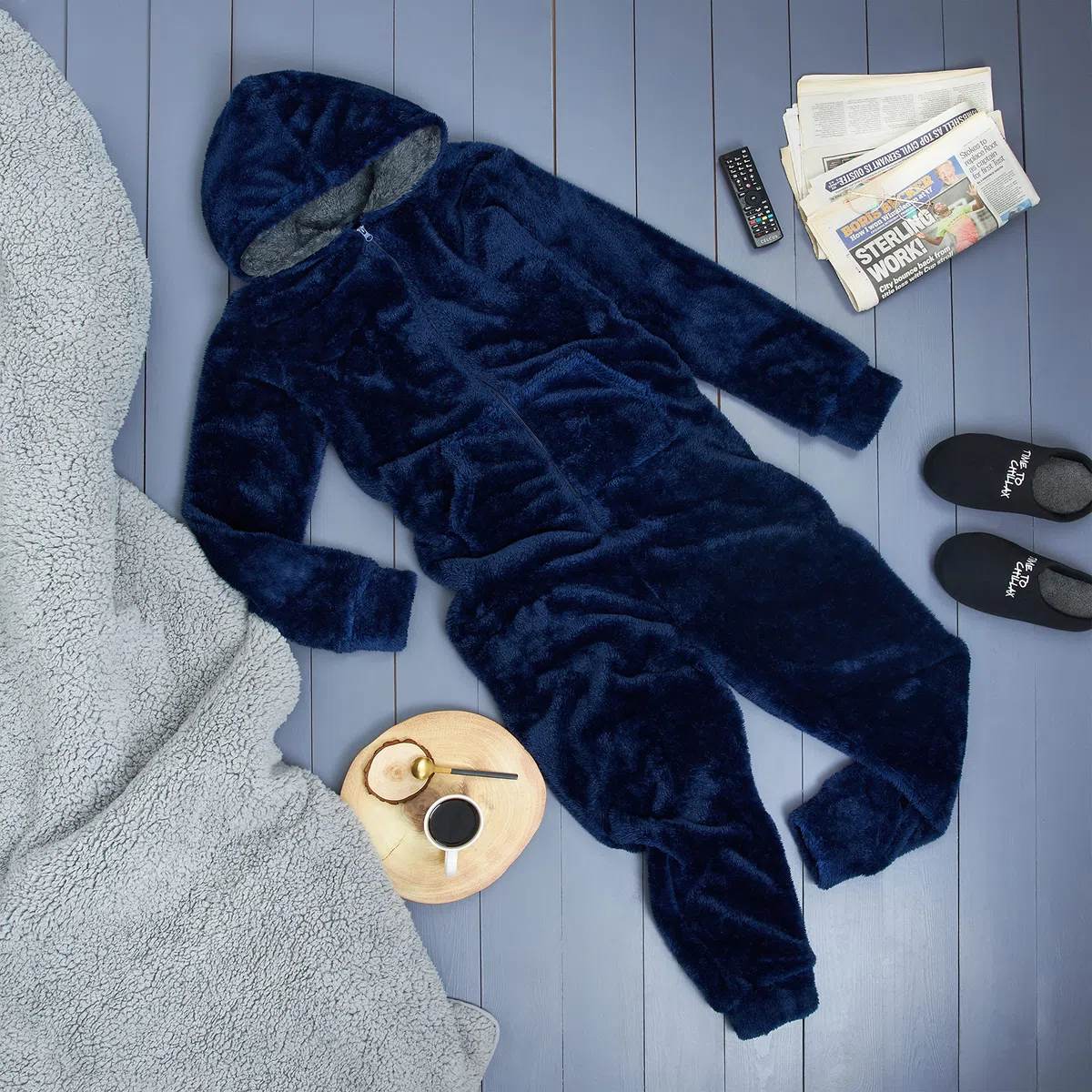 CityComfort Pigiama Intero Uomo - Pigiami Invernali Uomo in Pile M-3XL