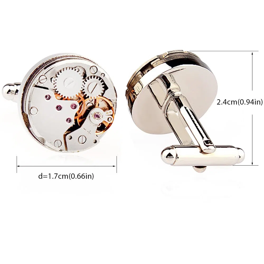 Honey Bear Gemelli Movimento Dell'orologio Steampunk Per Uomo Camicia, giro acciaio per regalo di nozze affari con scatola