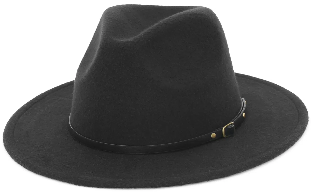 EOZY Cappello Fedora classico da uomo a tesa larga in feltro Panama Fedora Cappelli Gentleman Jazz Hat per Beach Party Outdoor