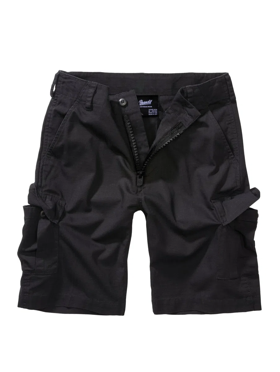 Brandit Kids' BDU Ripstop Shorts Unisex Shorts Nero
