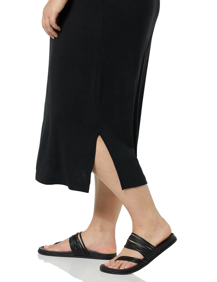 Amazon Essentials Donna Gonna Media in Maglia con Elastico in Vita (Taglie Forti Disponibili)