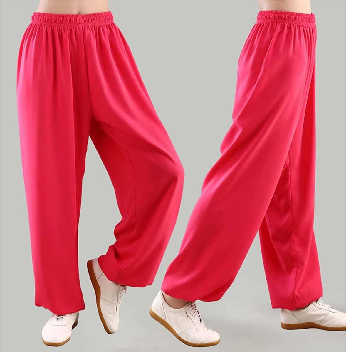 Generico Pantaloni Tai Chi Confortevole Traspirante Tai Chi Abbigliamento Unisex Pantaloni per Kung Fu e Arti Marziali Abbigliamento Quotidiano per Yoga e Pilates