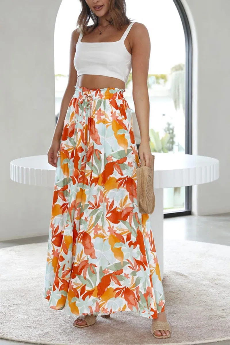 Pantaloni Donna a Gamba Larga Pantaloni Palazzo Casual e Leggeri Pantaloni Casual Pantaloni Estivi Elastici a Vita Alta Pantaloni Eleganti in Tessuto Tinta Unita con Tasche