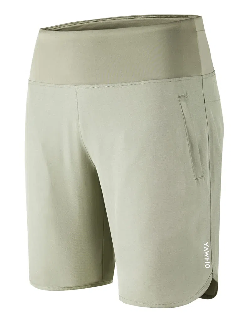Pantaloncini sportivi da donna, corti, per corsa, sport, corti, estivi, ad asciugatura rapida, a vita alta, fitness, running, palestra, con tasca con cerniera