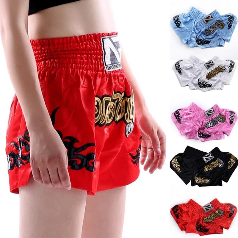 Anotherboxer - Pantaloncini da boxe traspiranti per MMA, da donna, con design elastico