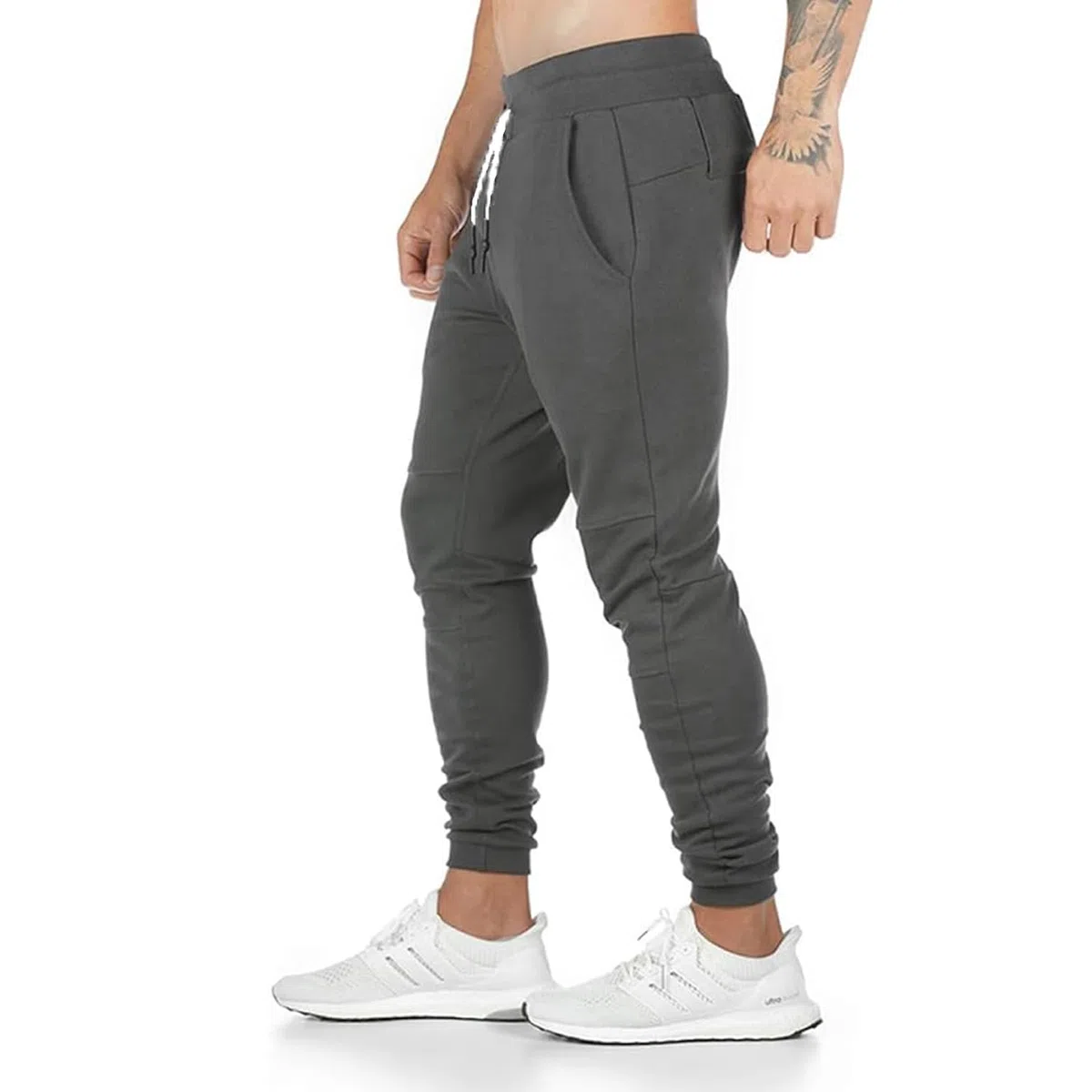 Yageshark - Pantaloni da jogging da uomo, in cotone, per fitness, slim fit, per il tempo libero