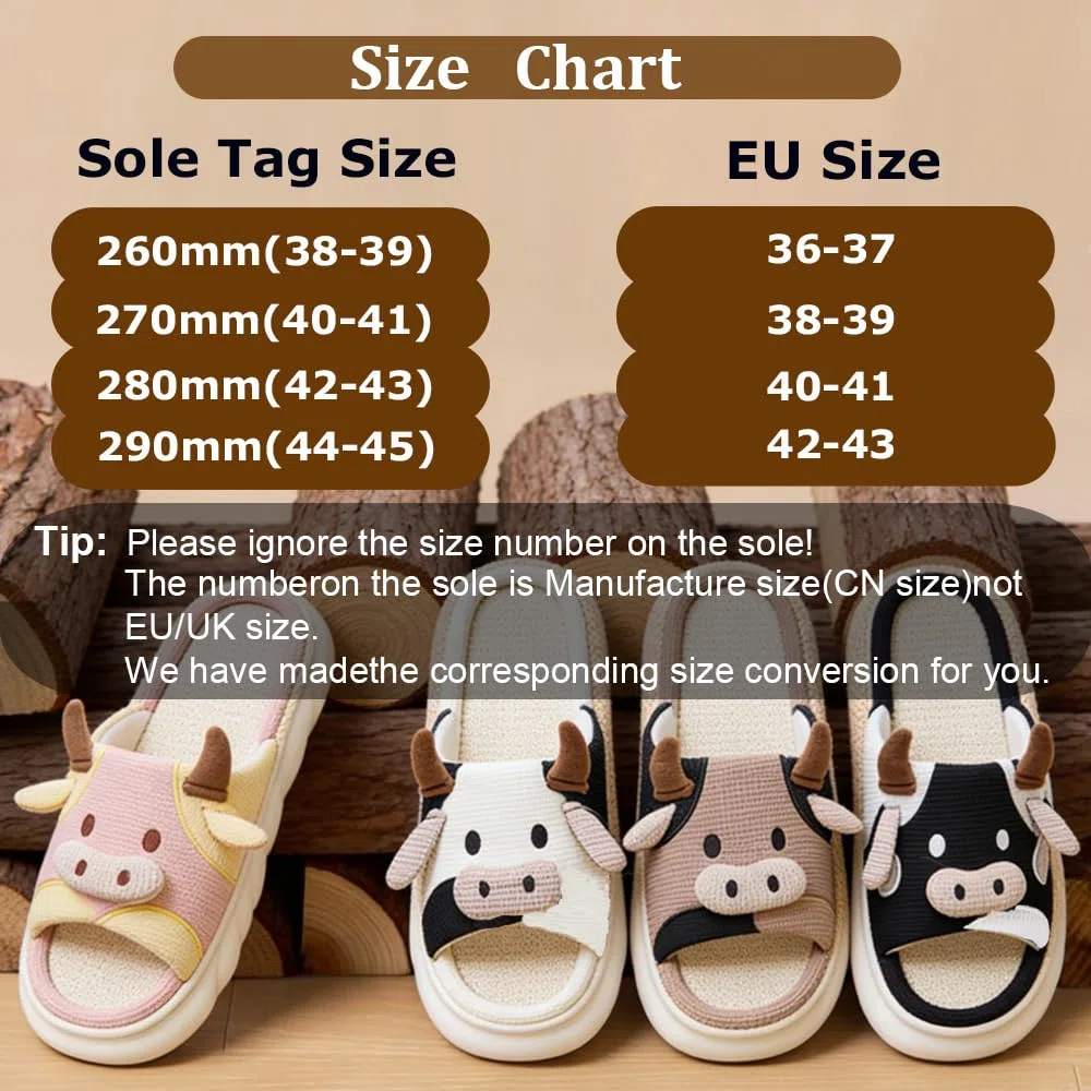 Pantofole Donna Uomo Invernali Ciabatte di Mucca Caldo with Memory Foam Cartone Animato Sliders Morbido Peluche Interno Esterno Slippers