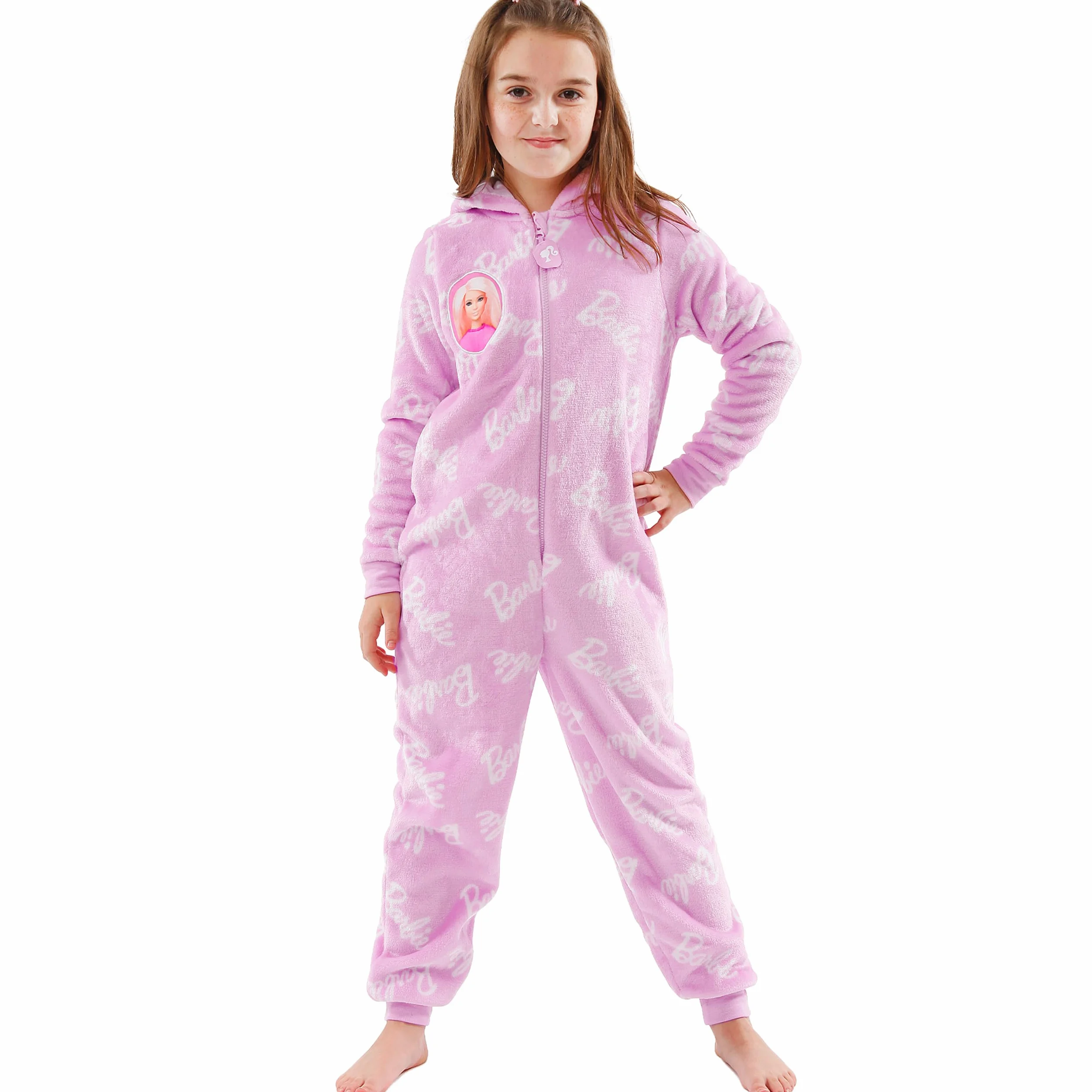 Barbie Tutina Ragazze | Tutine per Ragazze | Pigiama in Pile Rosa per Bambini | Taglie da 5 a 13 Anni | Merchandise Ufficiale
