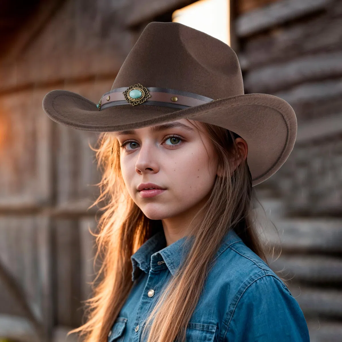 2 cappelli classici in lana da cowboy per uomini e donne, autunno-inverno, stile occidentale, cappello in feltro con cinghia, design decorativo in zaffiro, per esterni (caffè+nero)