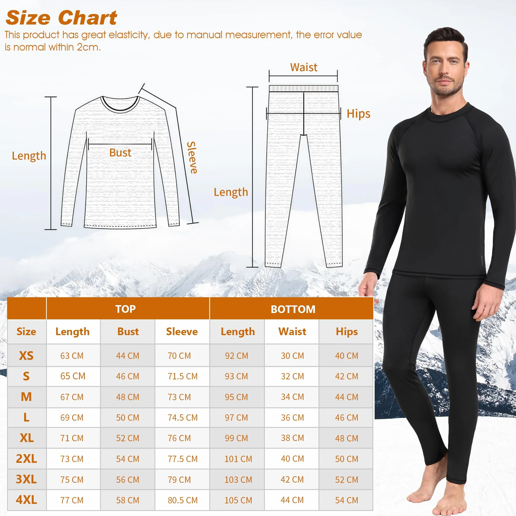 BENNIES Intimo Termico Uomo Tuta Termica Maglia Termica Uomo Completo Termico Set Pantaloni Termici Tuta Sci Abbigliamento Termico Invernale per Sci Palestra Ciclismo Calcio Corsa Running