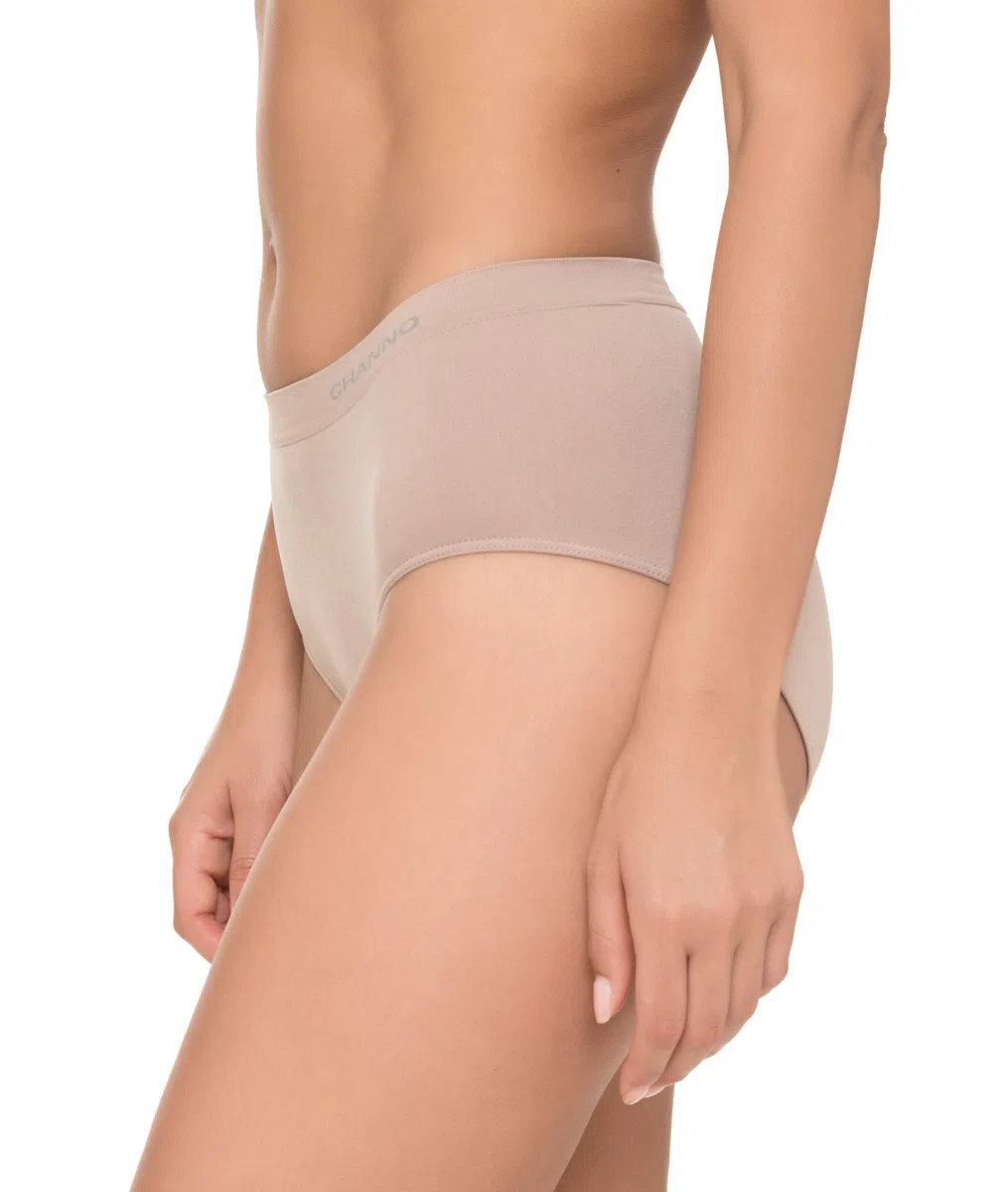 Channo Mutandine Classiche da Donna in, Senza Cuciture con Effetto Invisibile, Vita Alta, Colore Unito