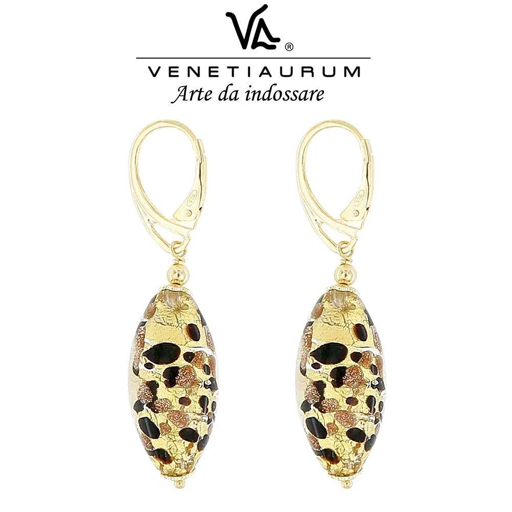 Venetiaurum - Orecchini per Donna con Perle Ovali in Vetro Originale di Murano e argento 925 anallergico- Gioiello completamente Made in Italy Certificato