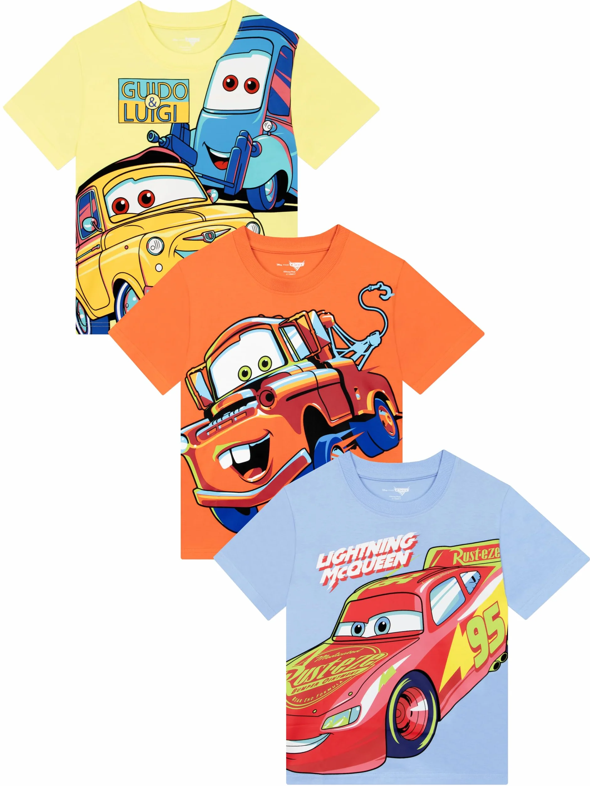 Disney Cars T-Shirt per Bambini, Abbigliamento Lightning McQueen per Bambini