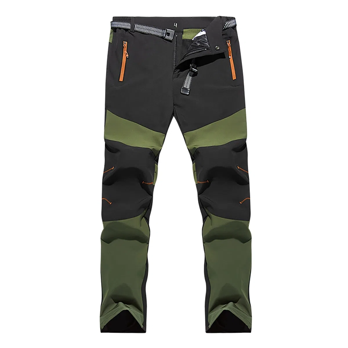 Generisch Pantaloni da trekking da uomo, taglie forti, impermeabili, da trekking, ad asciugatura rapida, con cintura, robusti, pantaloni da jogging, morbidi, pantaloni elasticizzati in tinta unita