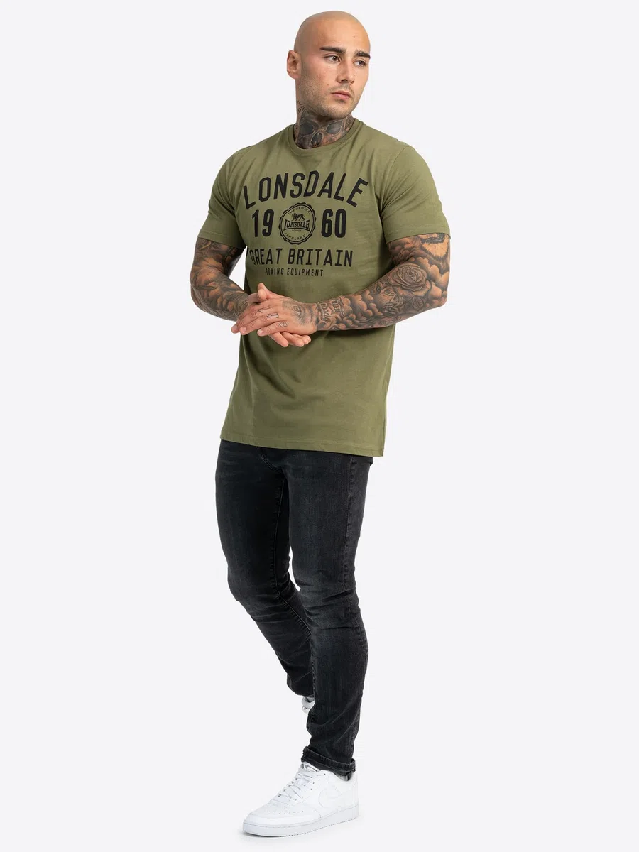 Lonsdale Bangor Double Pack T-Shirt Uomo (Pacco da 2)