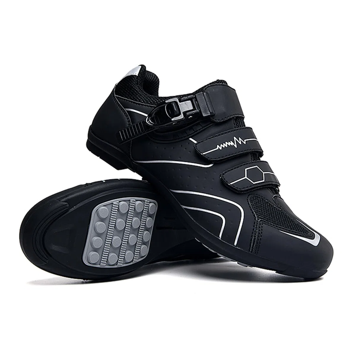 Hixingo Scarpe da Ciclismo Uomo Strada, Donna Scarpe da Strada e Mountain Bike con Suola in Gomma MTB Scarpe da Bicicletta Scarpe da Equitazione per Interni Antiscivolo e Traspiranti