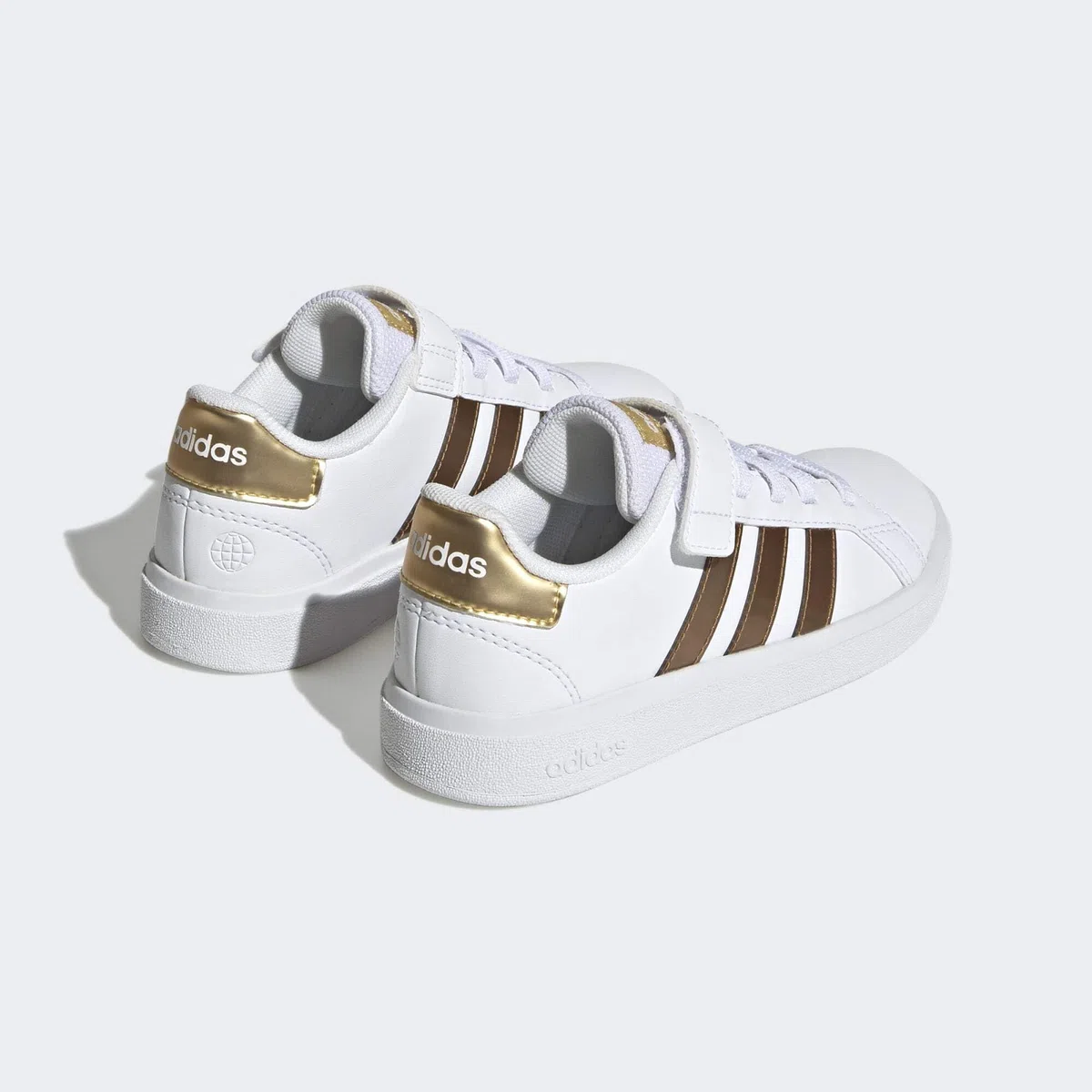 Adidas Unisex - Bambini e Ragazzi Grand Court Sustainable Lifestyle Court Elastic Lace And Top Strap Shoes