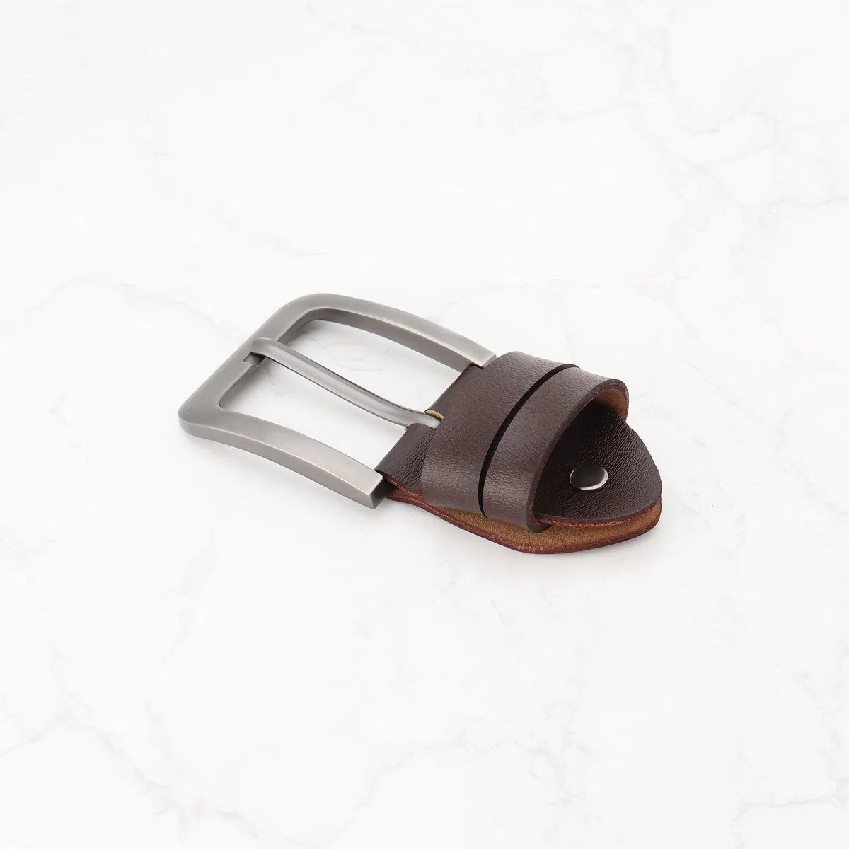 EMSea 2 Pezzi Fibbia Ad Ardiglione Per Cintura In Lega Resistente Da Uomo Fibbia Per Cintura Cinturino Rettangolare Fibbia Ad Ardiglione Adatta Per Cinture Causali Larghe 35-38 Mm (nero + Marrone)