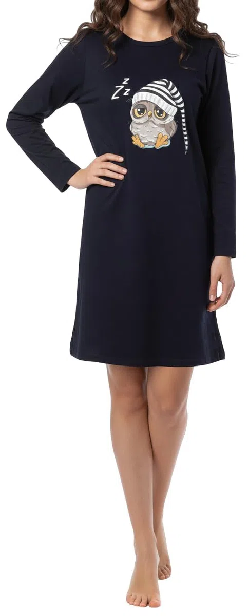 In One Clothing Camicia da notte da bambina a maniche lunghe, morbido jersey Singley in 100% cotone