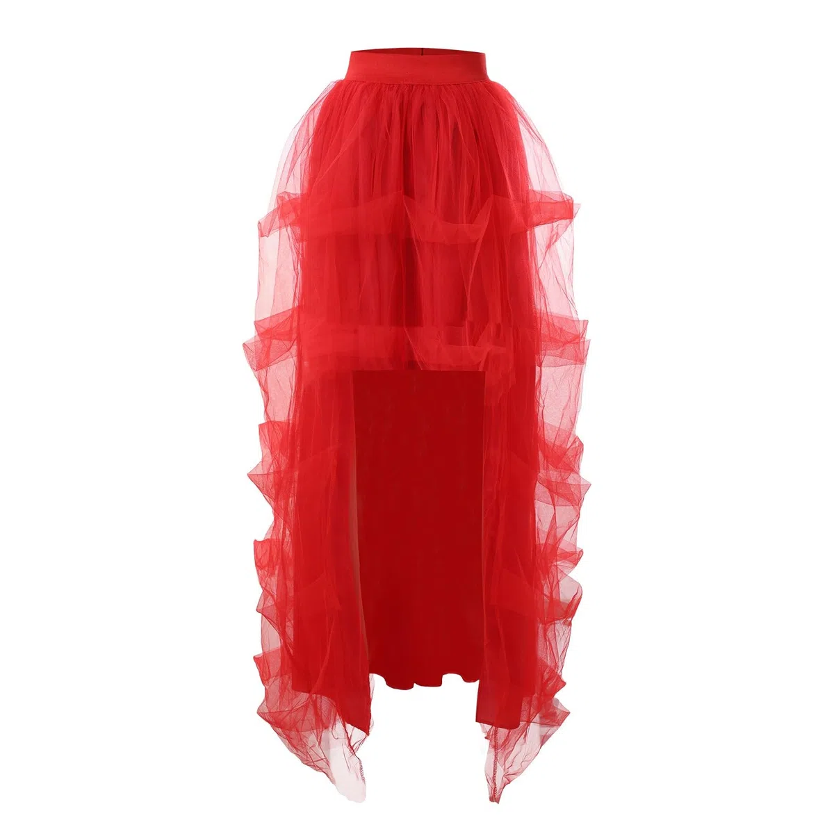 Gonna da donna in tulle, elastica, retrò, a vita alta, a coda di rondine, casual, elegante, sottogonna in pizzo, maxi gonna lunga asimmetrica, gonna a pieghe tinta unita