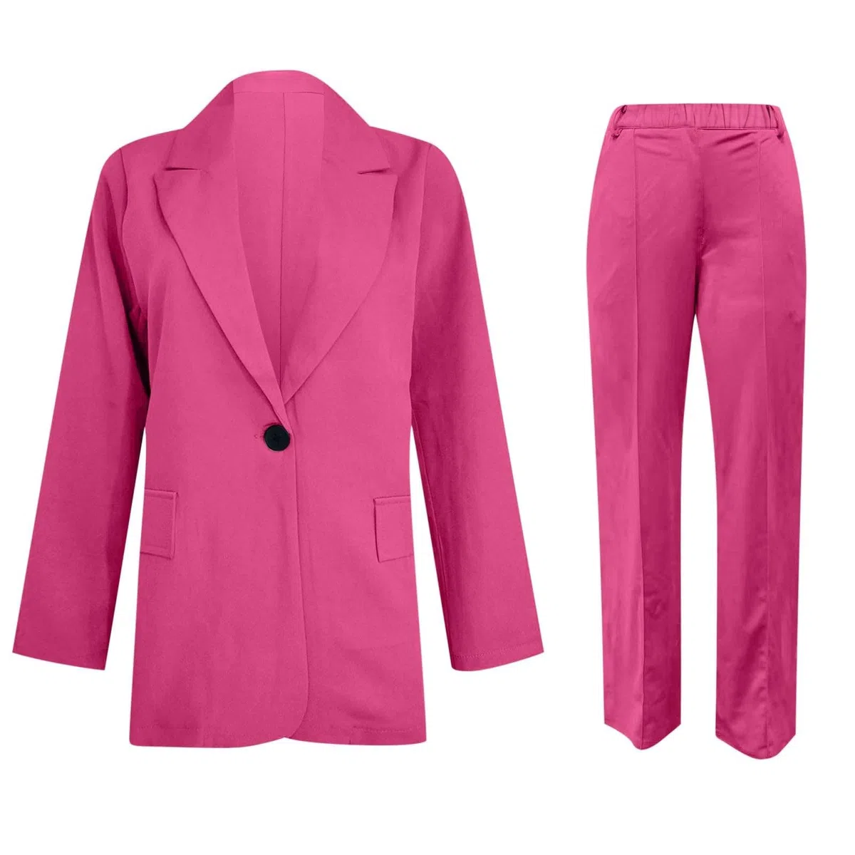 Tailleur Donna Eleganti Invernali Curvy Cerimonia Blazer Matrimonio Oversize Completo con Pantalone Dritti Comunione Giacca Verde Salvia 2 Pezzi Business Suit con Risvolto Leggeri E Lavoro