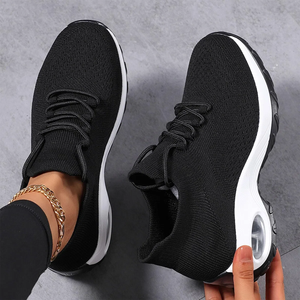 Scarpe da Ginnastica Donna Sneakers Ortopediche con Cuscinetto d'Aria Scarpe da Camminata Leggere Traspiranti per Fascite Plantare Supporto Arco Comode Sportive per Palestra Running