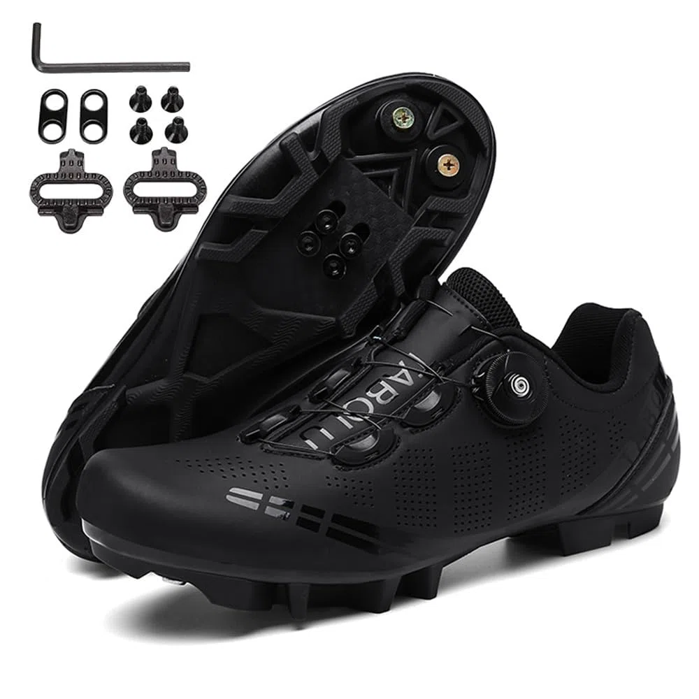 Hixingo Scarpe MTB Uomo Donna Scarpe Mountain Bike Compatibili con Pedali SPD, Unisex Scarpe Ciclismo All'aperto per Bici,36-47 EU