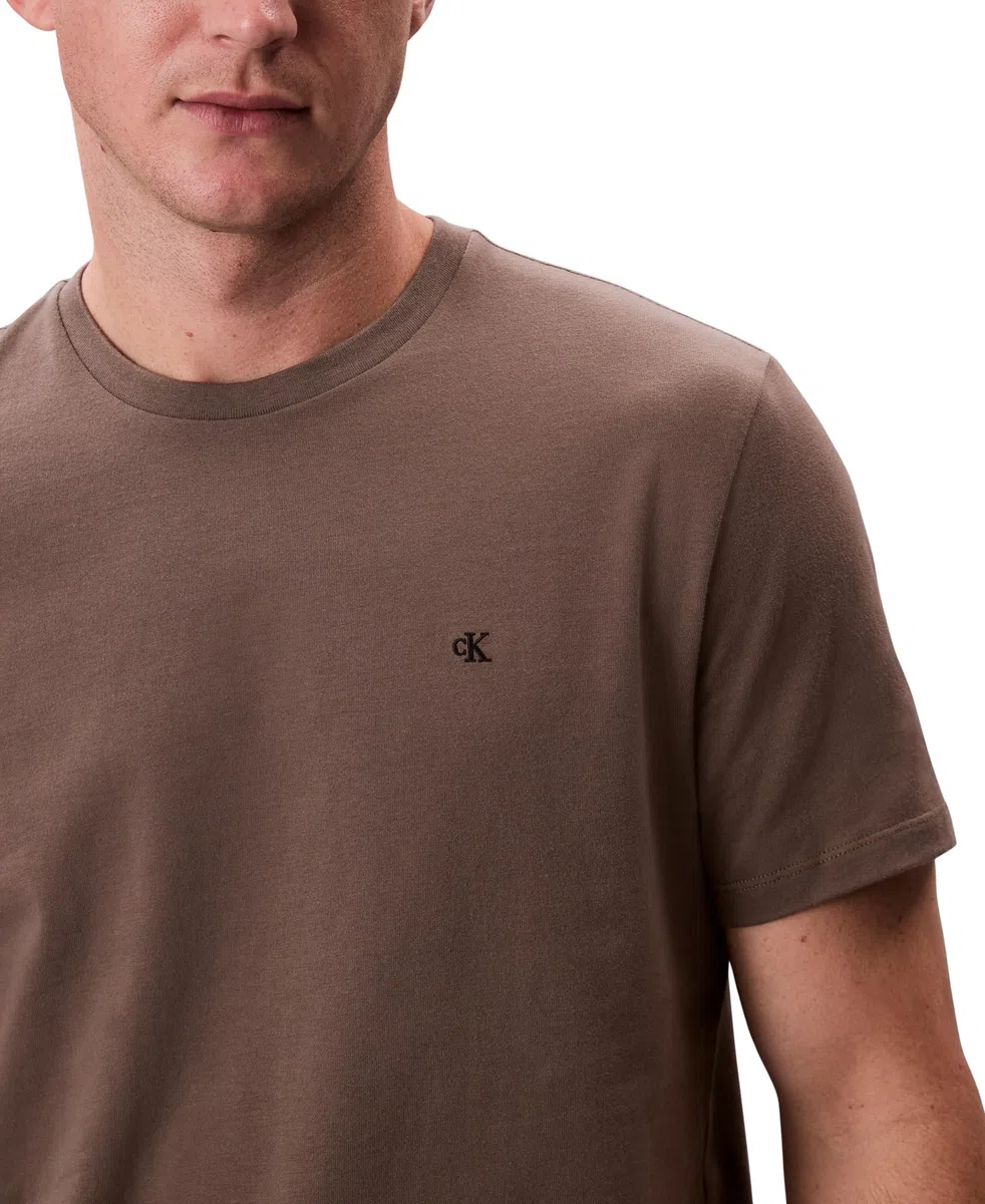 Calvin Klein Ss Smooth Cttn Solid Crewnk Tee Lv040hm265 Magliette Unisex - Adulto