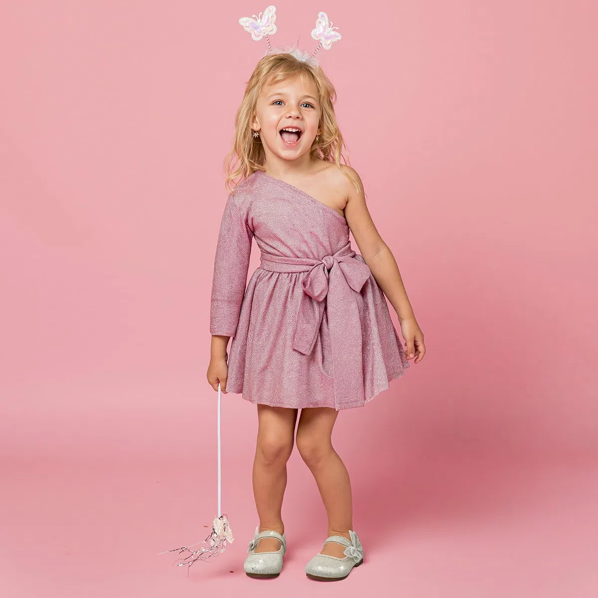 MK MATT KEELY Scarpe Principessa Bambina Ballerine Bimba con Farfalla Scarpe Brillantini Mary Jane Partito Bambine e Ragazze