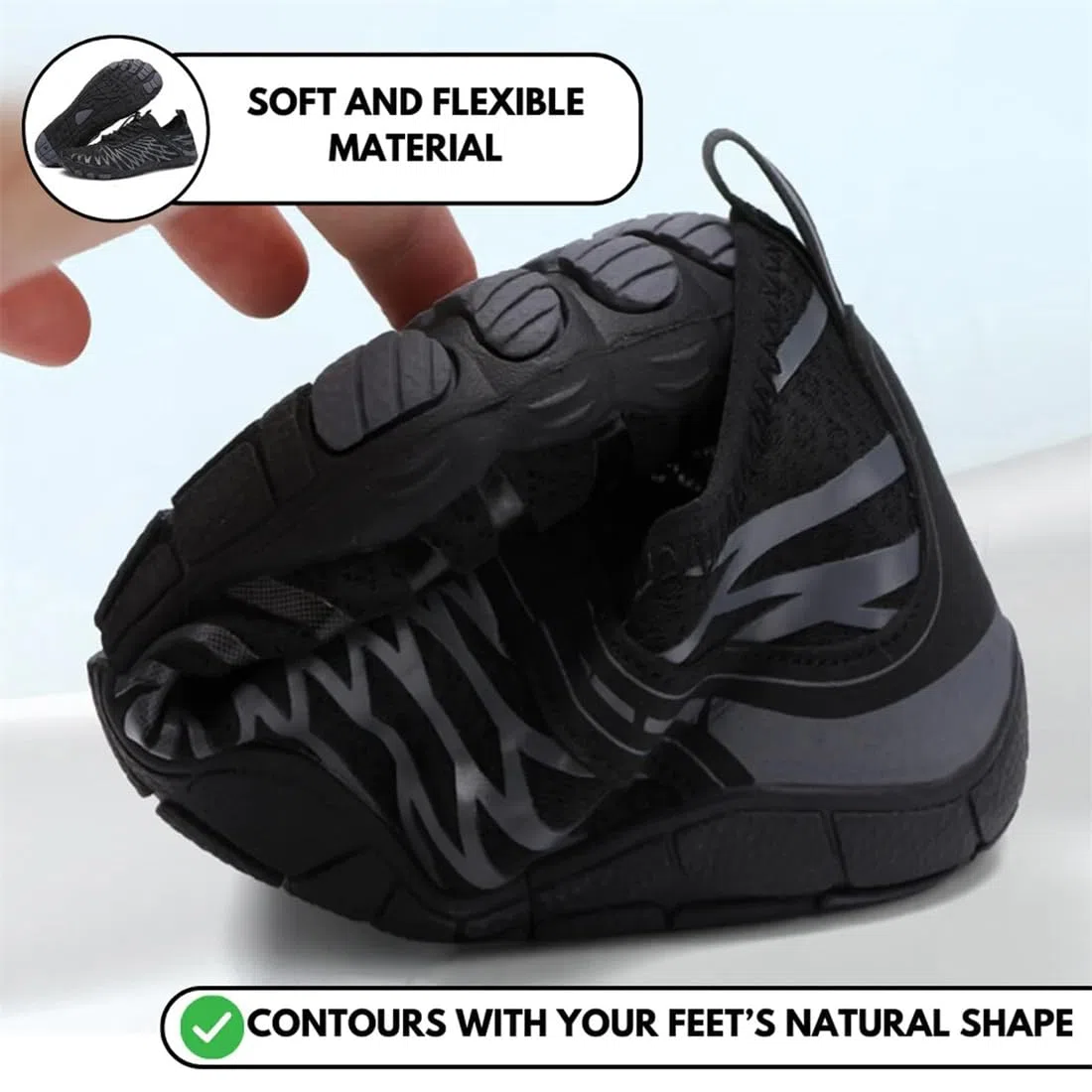 Generisch Scarpe da terra con rame, con messa a terra, scarpe da trekking per uomo e donna, antiscivolo, punta larga, comode
