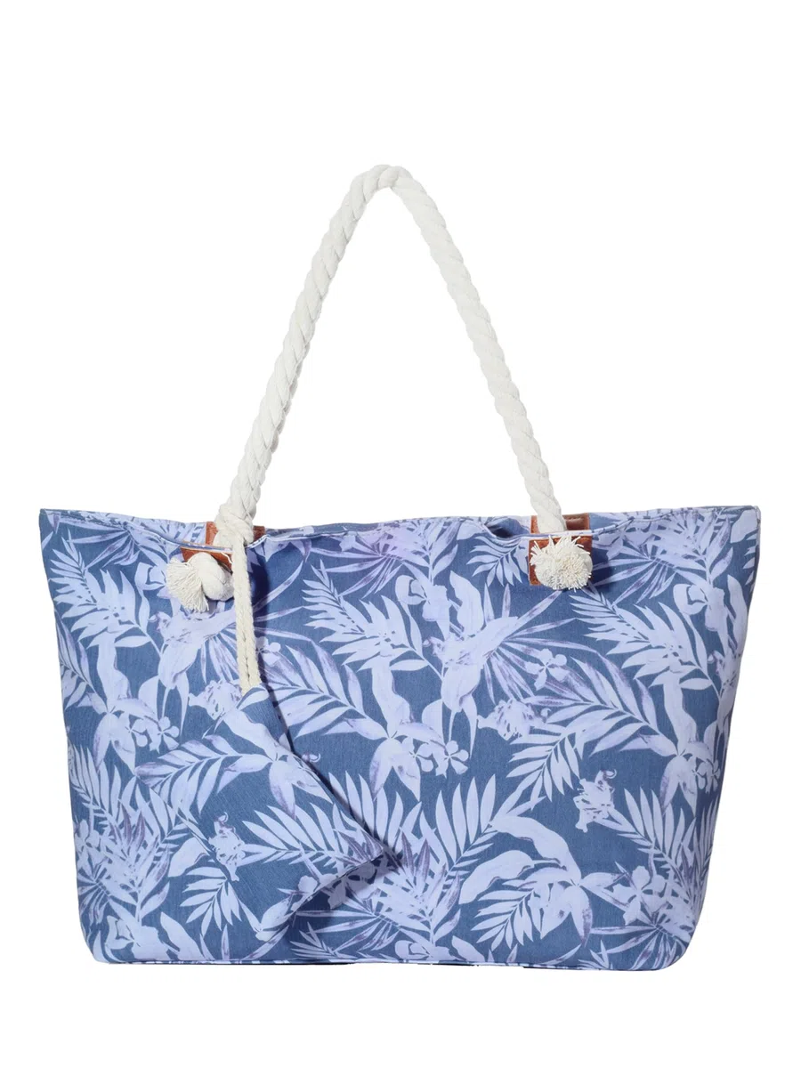 DonDon Borsa da spiaggia grande con chiusura zip 58 x 38 x 18 cm Shopper stile marinaro yacht style