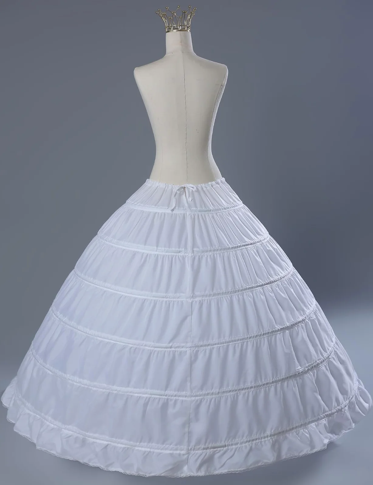 BEAUTELICATE Sottogonna Petticoat Donna Gonna Lunga 6 Cerchio Crinolina Rockabilly Vintage Sottoveste per Vestito Abito da Sposa Anni 50 Bianca Nera
