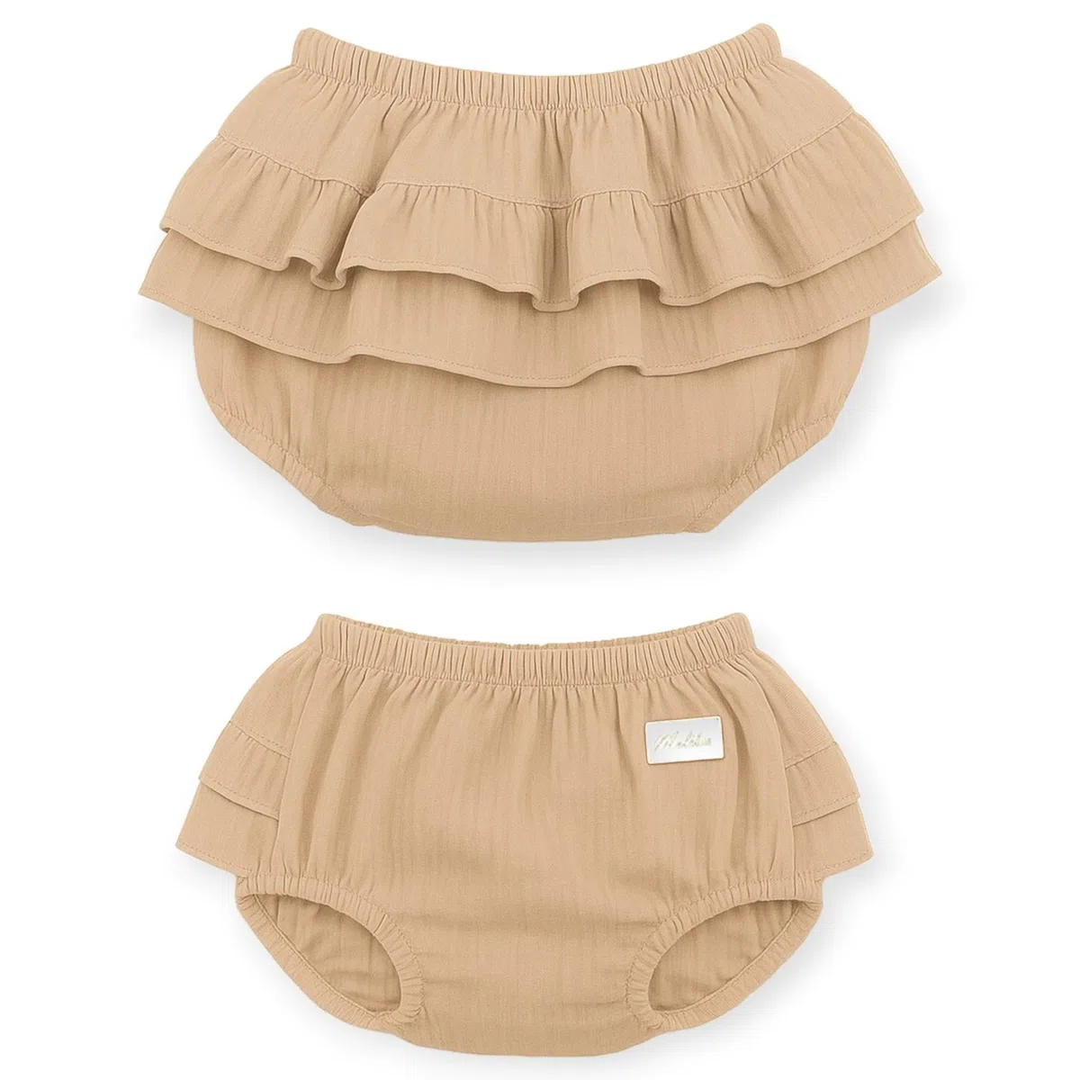 Mutandine per neonati, per Estate Pantaloncini Bloomer in Cotone Neonato e Ragazza, Confortevoli Tinta Unita Copripannolino con Volant Principessa