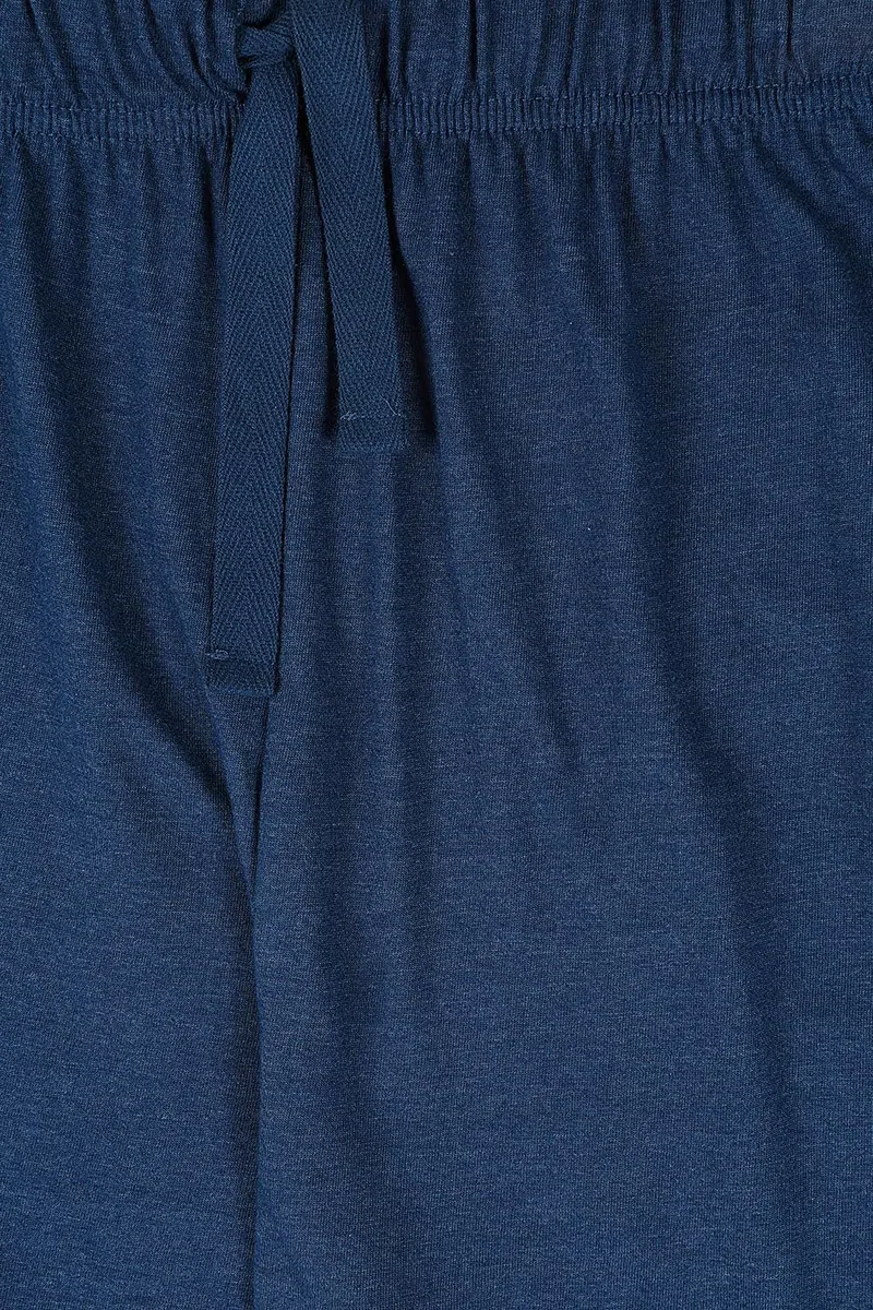 ThePyjamaFactory Pantaloni da pigiama per bambini, confezione da 2 pezzi, in cotone, colore blu e grigio