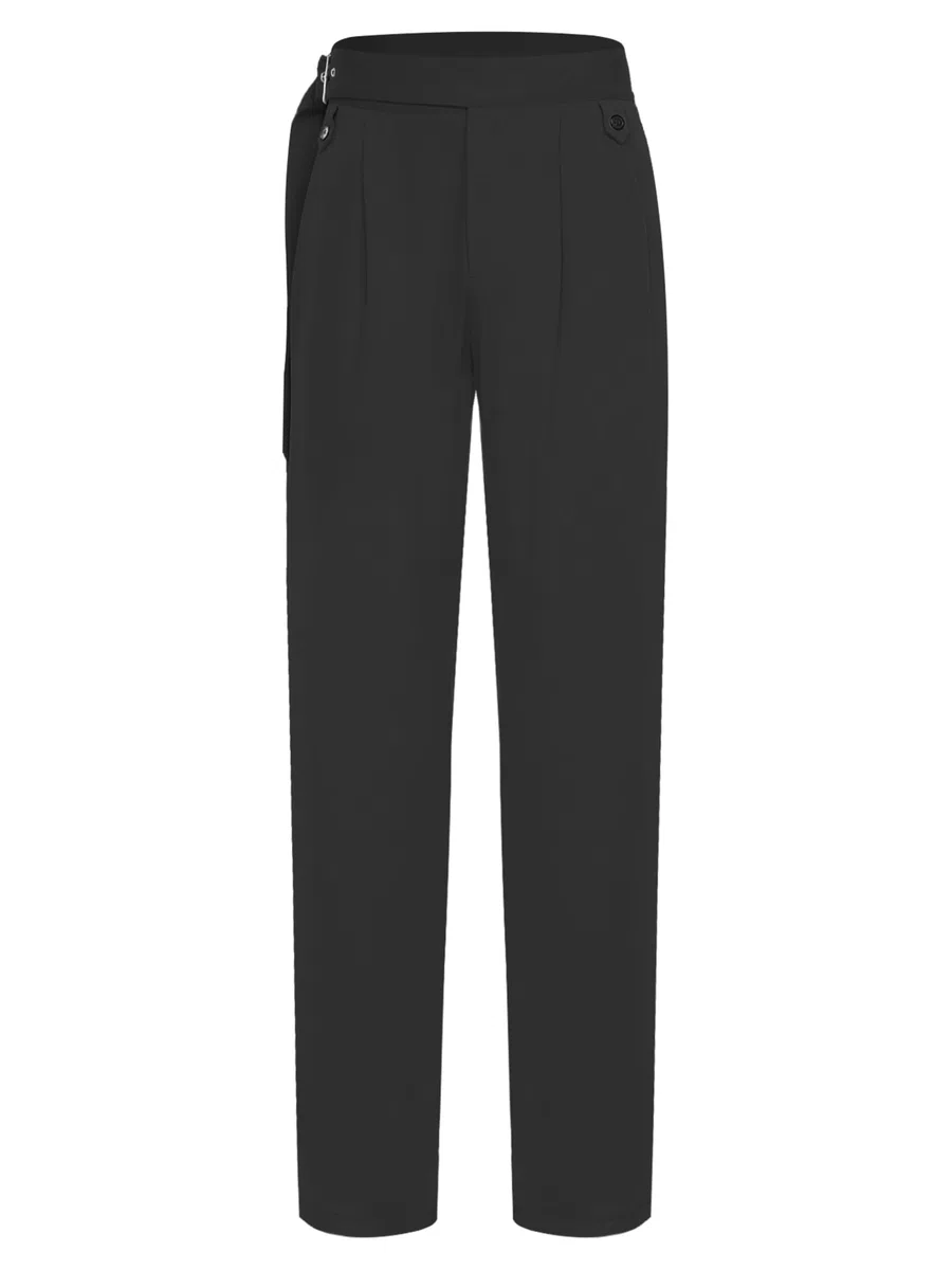 Alvivi Pantaloni Lunghi da Ballo Latino Standard Uomo Danza Classica Moderna a Vita Alta Competizione Pantalone da Ballo Sala Salsa Tango Rumba Pattinaggio