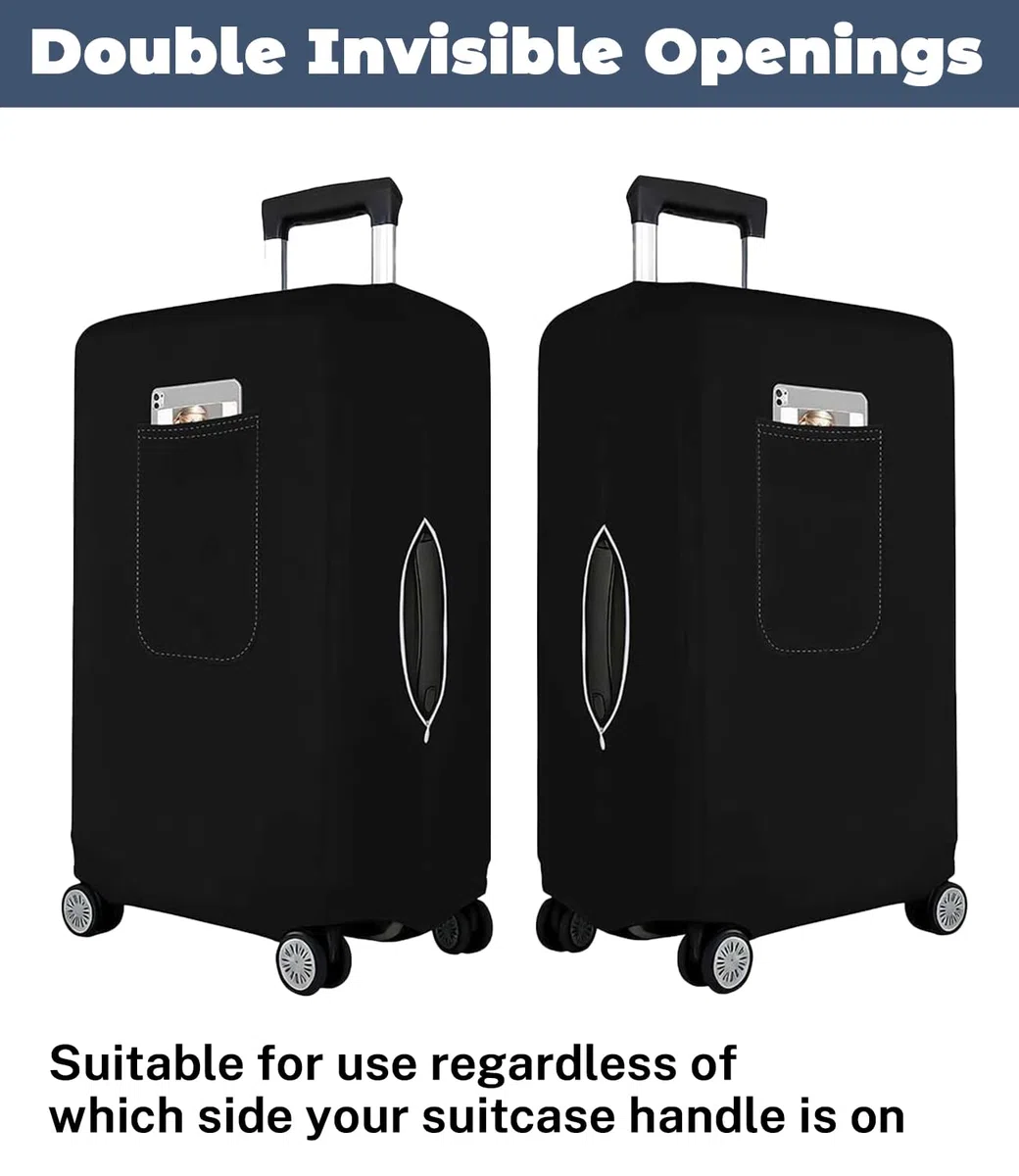 Morbuy Copri Valigia Grande per 29-32 Pollici, Elastica Nero Suitcase Cover con Ampia Tasca, XL Copri Trolley Protector con Cerniera, Antipolvere, Lavabile, Antigraffio