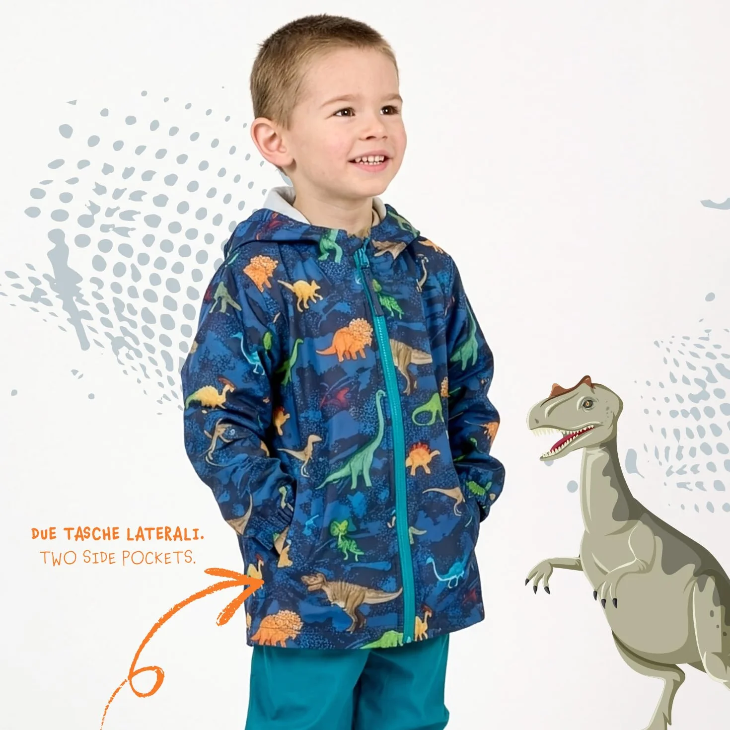 PERLETTI Set Pioggia Impermeabile Bambino Bambina - Giacca e Pantalone Antipioggia Bimbo Bimba 2 3 4 5 6 7 Anni con Cappuccio e Cerniera - Completo Pioggia Leggero Comodo con Dettagli Catarifrangenti