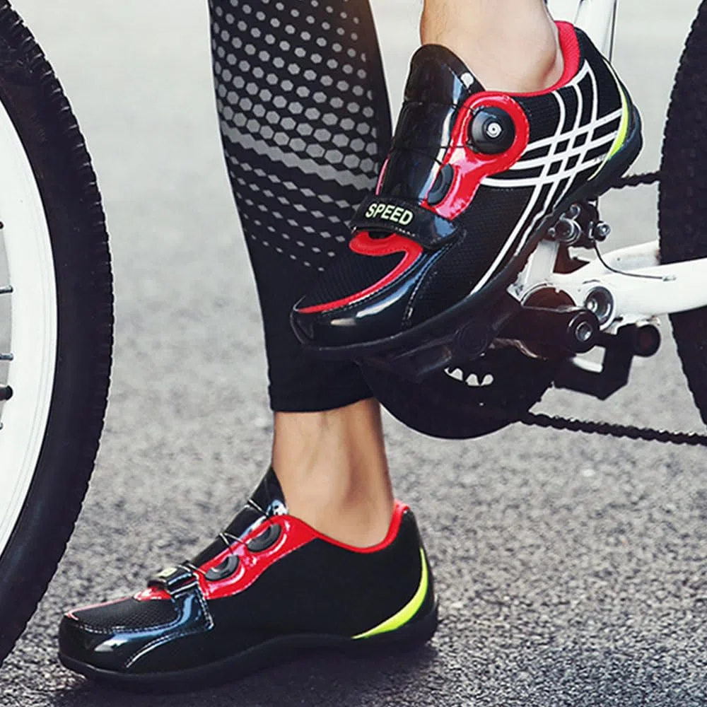 Scarpe Ciclismo Strada Uomo Suela de Goma Bici Scarpe MTB Uomo Donna Unisex Equitazione MTB da Ciclismo da Bici Nessun Tacchetto 36EU-47EU