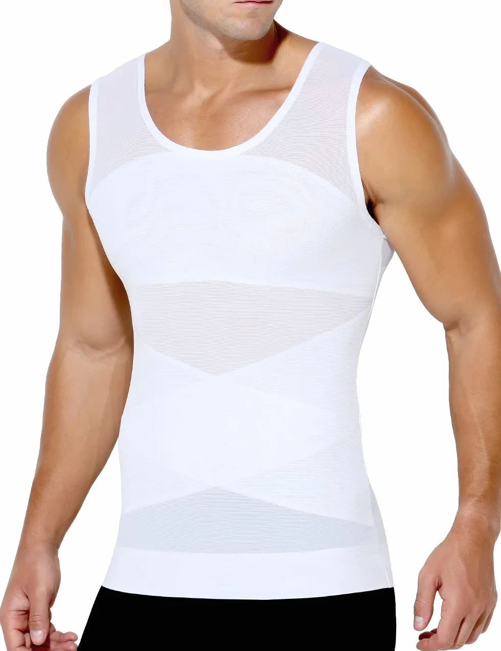 Casey Kevin Compressione Uomo Shapewear Canotta Contenitiva Snellente Intimo Modellante Dimagrante Fascia Pancia Sportivo Fitness Canottiera Canottiere Intimo Elasticizzato