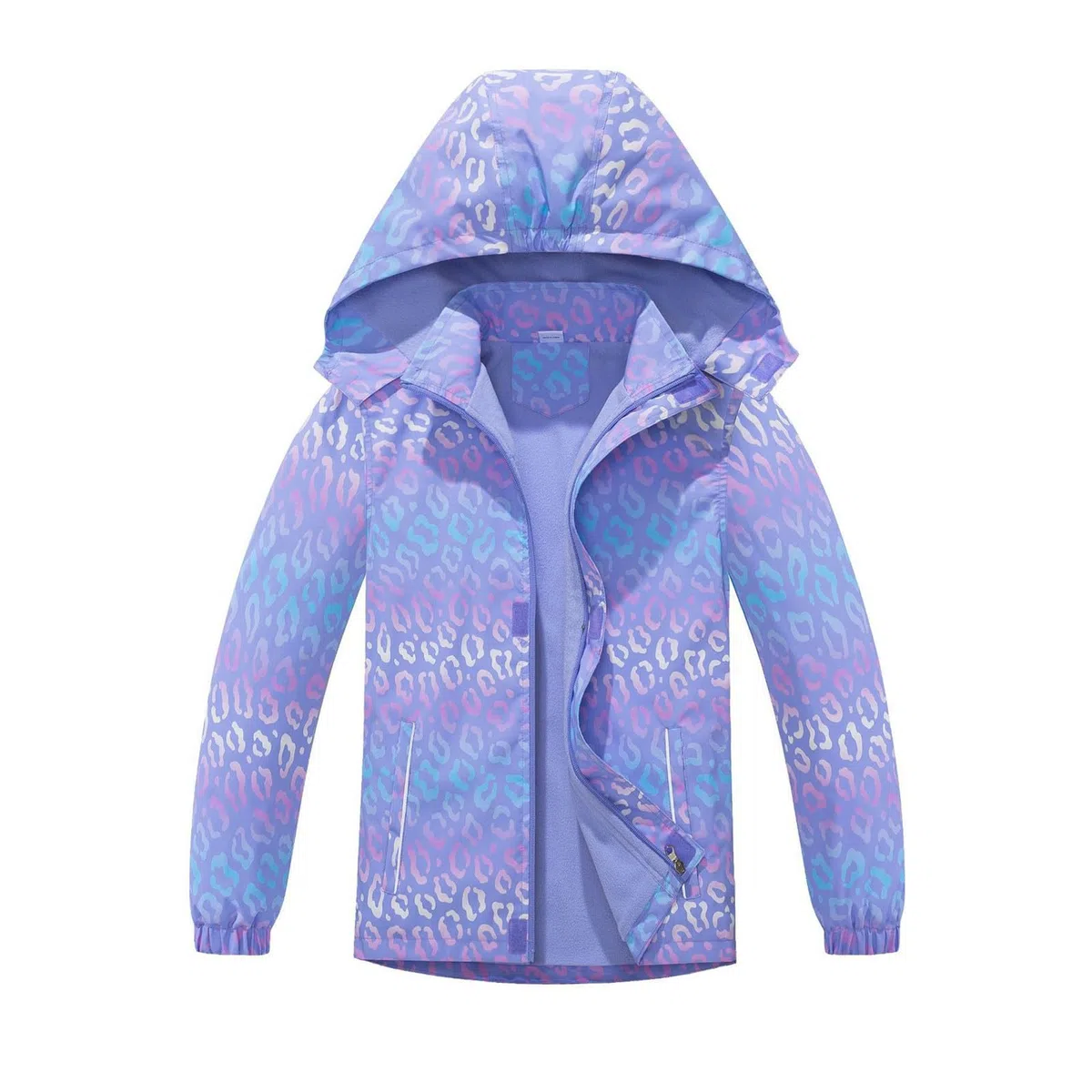 Generisch 2026 Giacca Traspirante da Bambina Antivento Leggera con Cerniera Cappotto Bambino 3-12 Anni Tutte le Stagioni, Active Wear, Lilla, 11-12Years