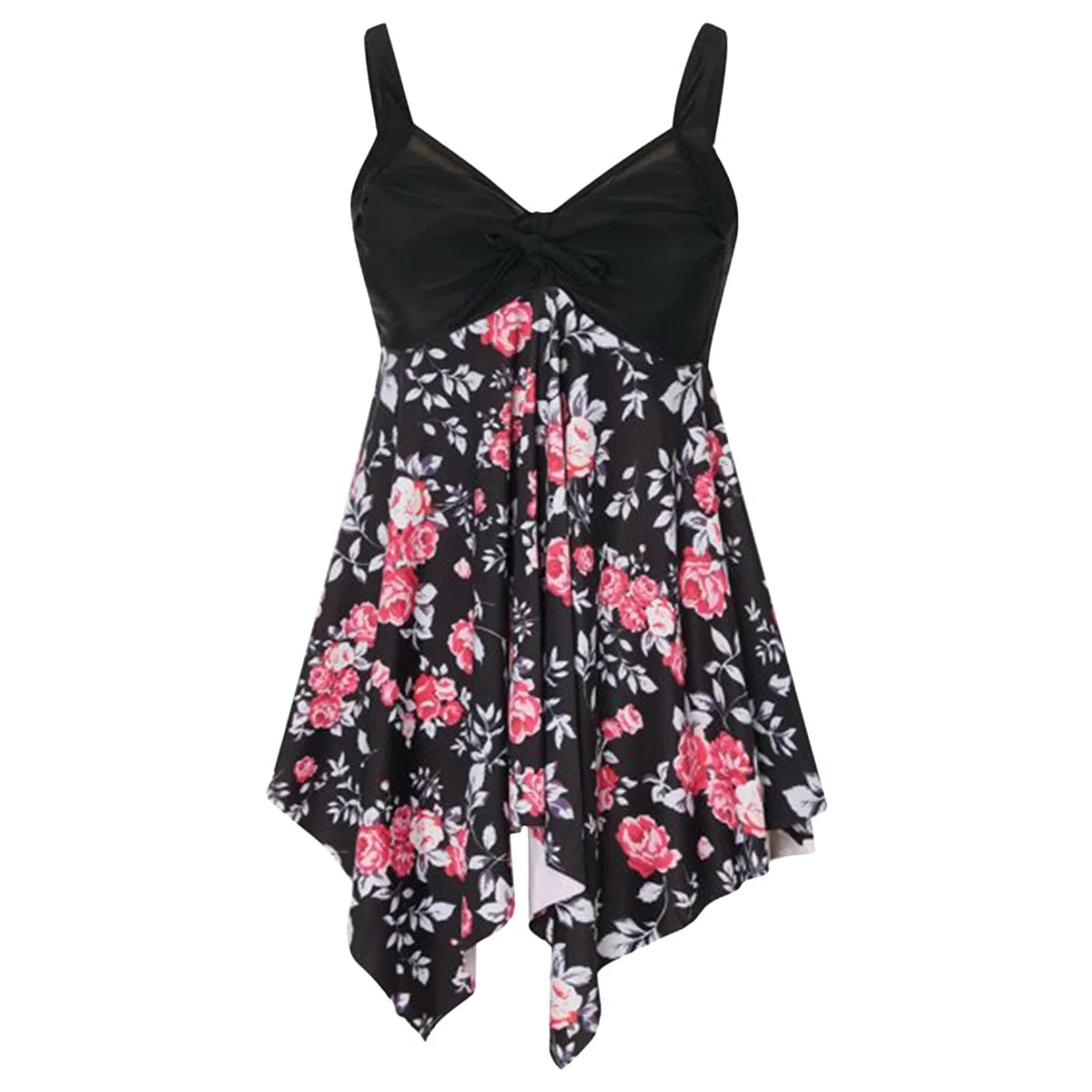 Tankini Lungo Donna Mare Contenitivo Curvy Costume Tankini Con Slip Da Bagno Sexy Scollo a V Controllo Pancia Costumi Bagno Due Pezzi Taglie Forti Modellante Push Up Swimwear Vestito Da Spiaggia